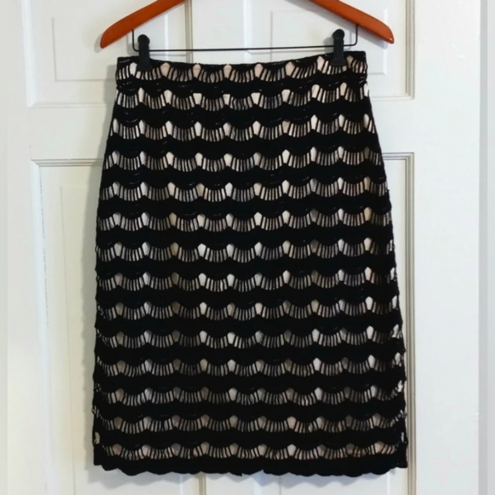 🖤Kate Spade🖤 - Black/Cream Virginia Lace Scallop Skirt